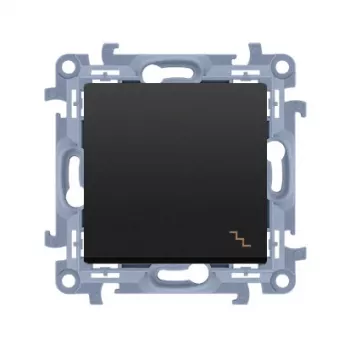 Kontakt Simon 10 Mecanismo interruptor universal 1 módulo preto mate 10AX 250V auto-encaixe