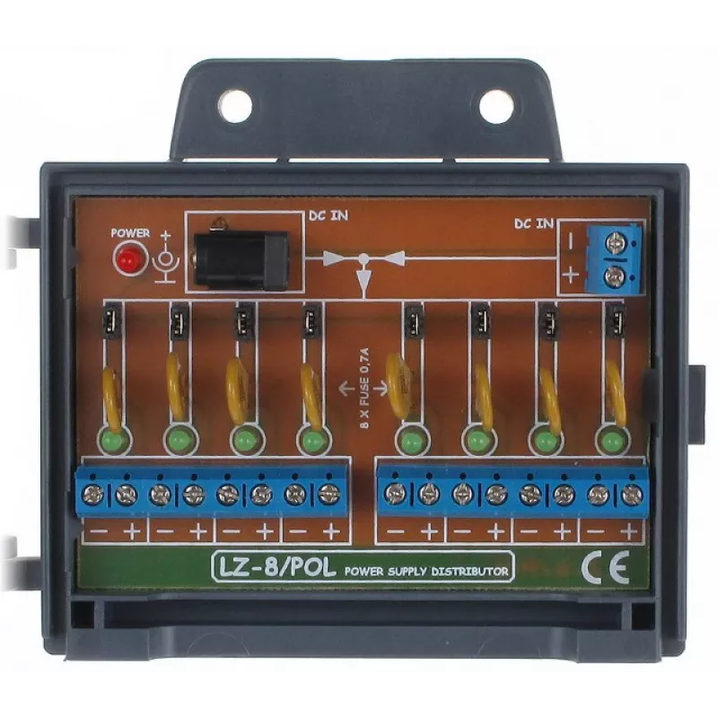 DELTA Bloco de terminais de energia KG-8/POL 8 polos 16A 400V branco