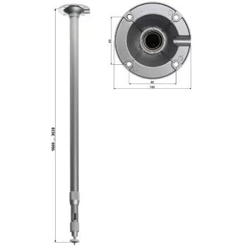 DELTA Suporte de teto telescópico para câmara BR-150X300