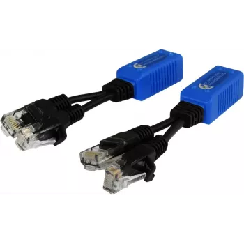 Pulsar P-POE2 Splitter PoE passivo 2x ficha RJ45 para 1x conector fêmea RJ45