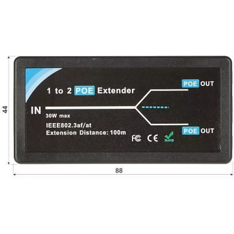 DELTA Extensor PoE PFT1320 3 portas