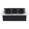 DELTA Régua de tomadas para móveis FPS-3S/CABLE com 3 tomadas, cabo 1,5 m, preto