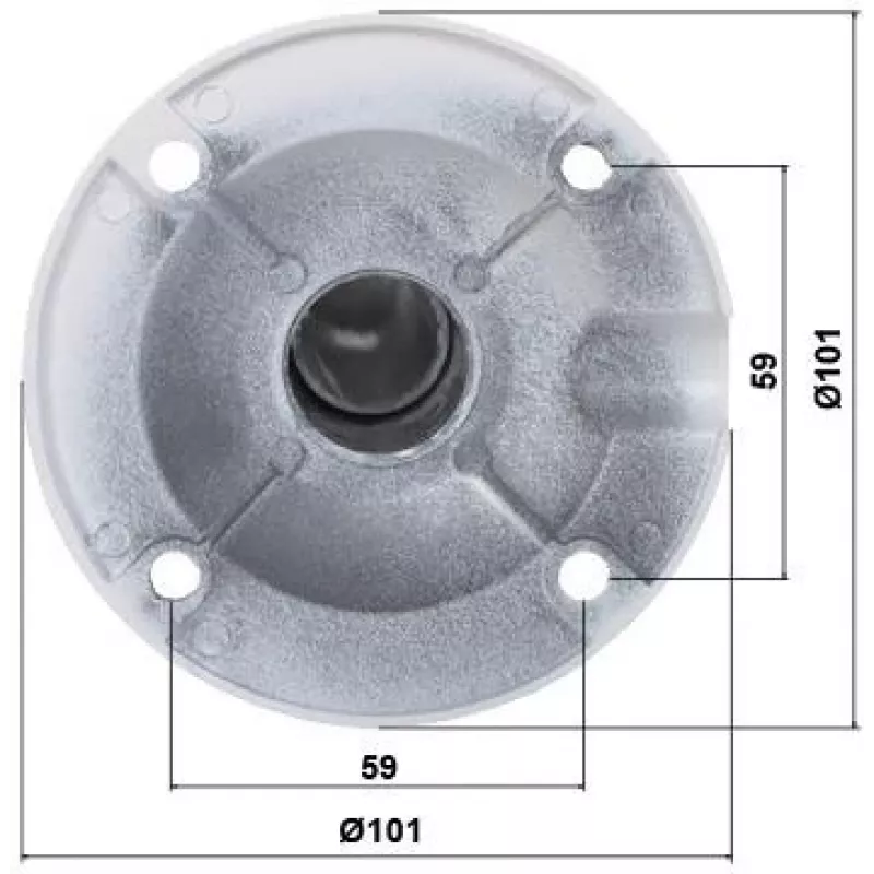 DELTA Suporte de teto telescópico para câmaras BR-60X120 branco