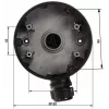DELTA Caixa de ligação / suporte de câmara STG-1280ZJ-DM46(BLACK), preto, liga de alumínio