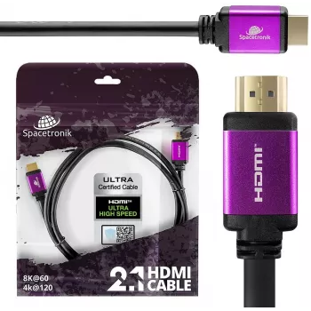 Cabo HDMI 2.1 8K SPACETRONIK 1,5m SH-SPR015