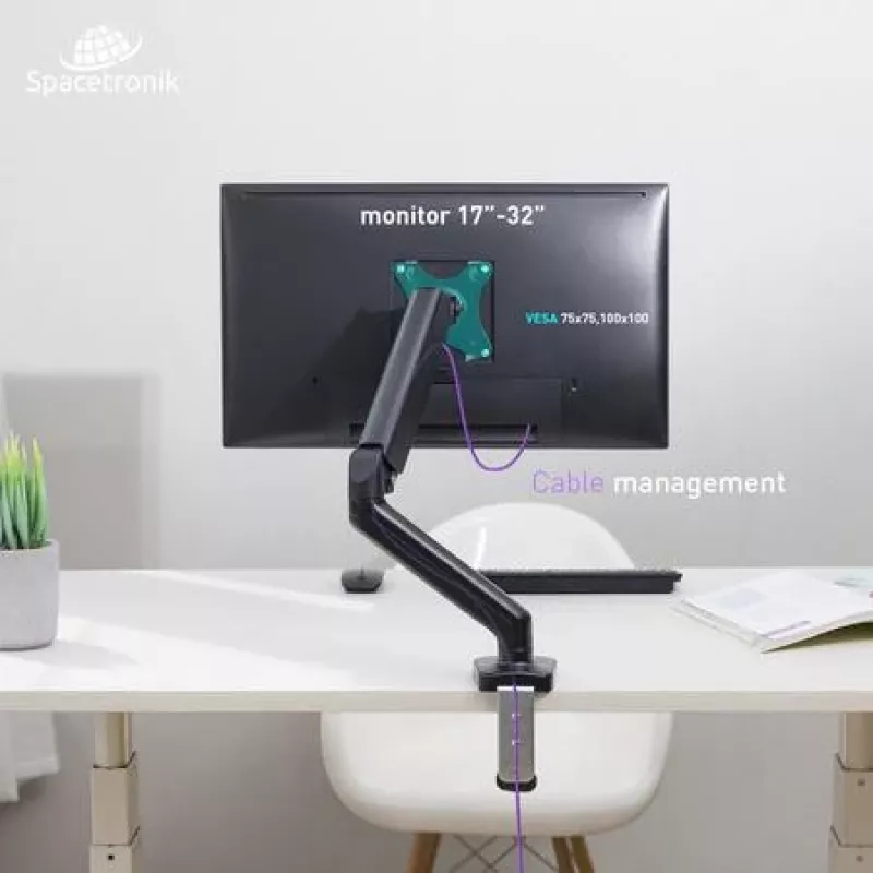 Suporte de mesa para monitor Spacetronik SPA-G110 17-32 polegadas
