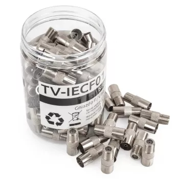 Módulo conector coaxial F-Type / IEC Spacetronik - 100 unid. branco