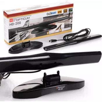 Antena ativa interior DVB-T2 OPTICUM ANT0136 HD-200 preta