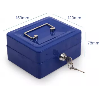 Caixa de dinheiro metálica RED EAGLE BOX-150 com fechadura de cilindro, vermelha