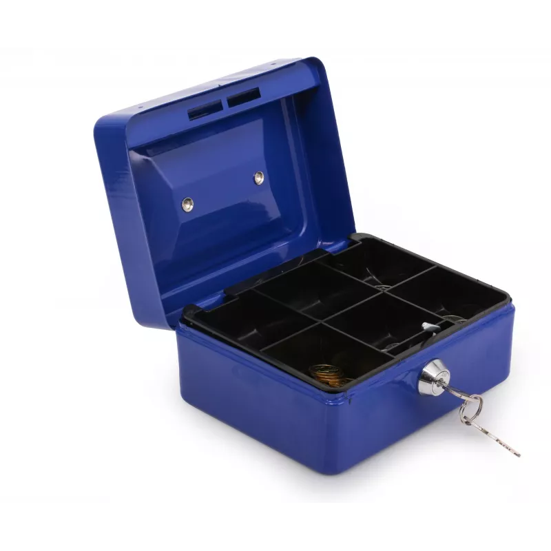 Caixa de dinheiro metálica RED EAGLE BOX-150 com fechadura de cilindro, vermelha