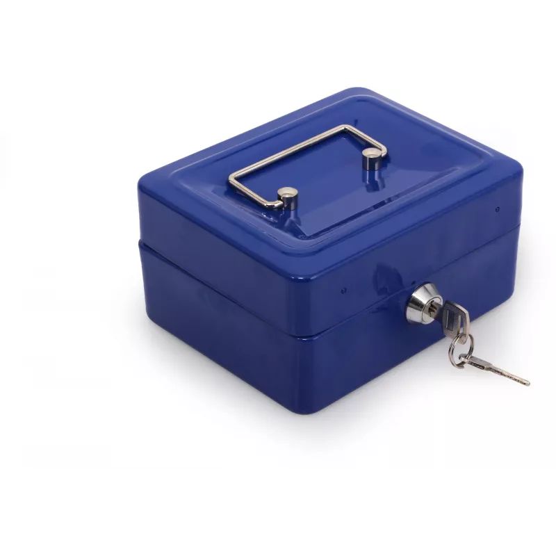 Caixa de dinheiro metálica RED EAGLE BOX-150 com fechadura de cilindro, vermelha