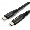 Cabo USB-C para USB-C com indicador de potência LCD, 3m, 45W PD, preto