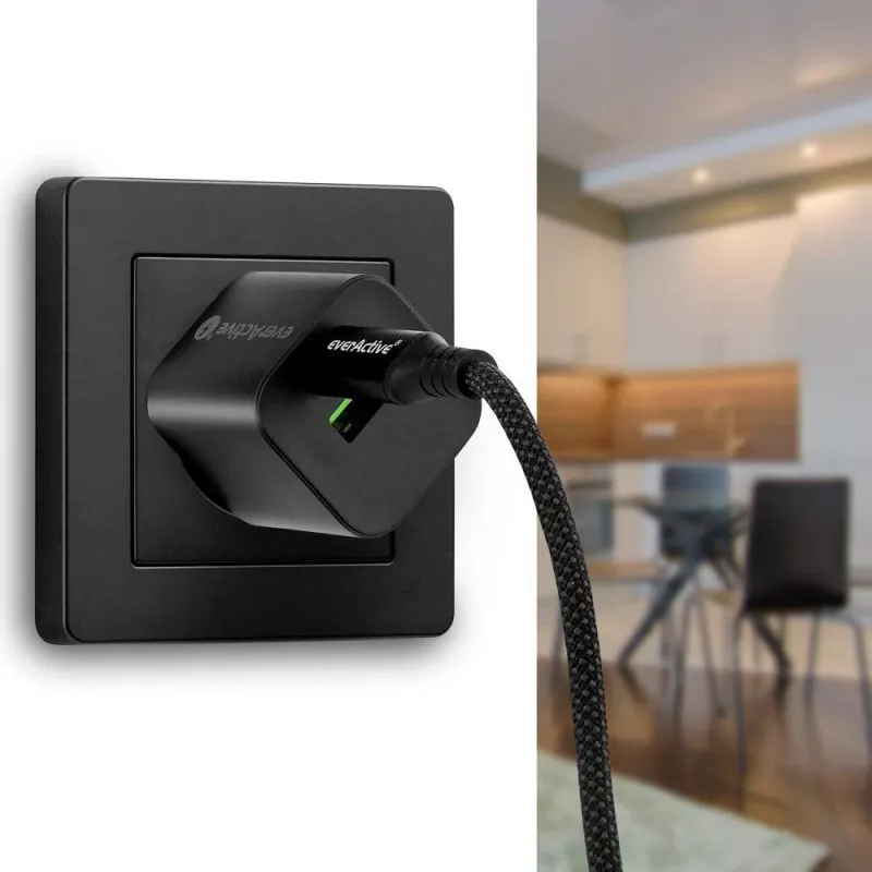Cabo USB-C para USB-C 2m 100W com indicador de potência LCD everActive CBB-2PD5L