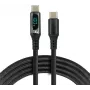 Cabo USB-C para USB-C 2m 100W com indicador de potência LCD everActive CBB-2PD5L