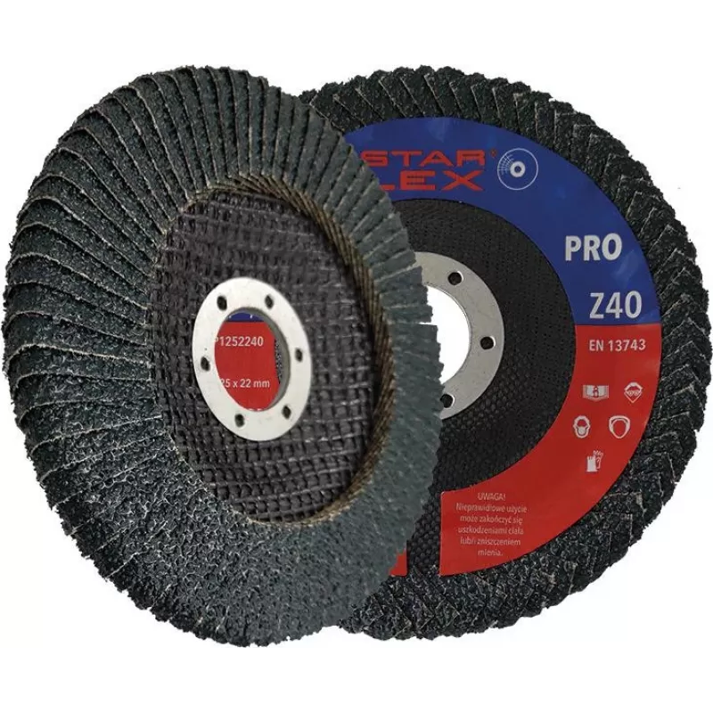 Disco de lamelas PSG Star Flex 125x22,23 mm P40 corindo de zircónio cónico tipo 29 TLP1252240