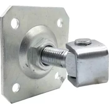 Dobradiça ajustável para soldar PSG 61.019.01 com placa de montagem 100x100x4mm - rosca M20 (argola galvanizada)