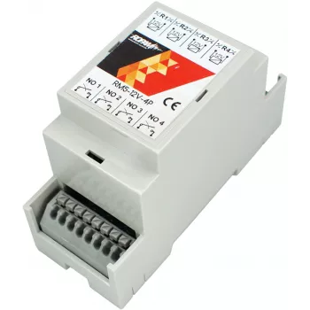 ROPAM RM5-12V-4P módulo de relé 4 canais 12V DC SPDT com indicadores LED