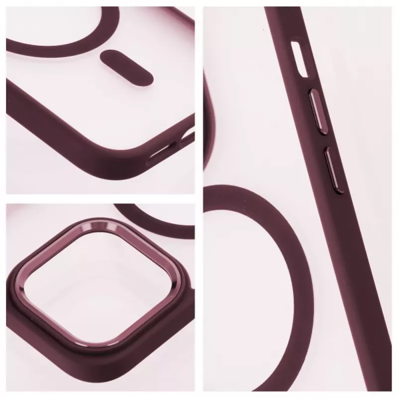 OEM capa para iPhone 17 Pro Max Matte Mag compatível com MagSafe vermelho