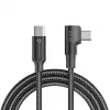 Forcell F-Energy CC-1Deg cabo USB-C para USB-C 100W PD QC4.0 5A 2m preto 90° angular