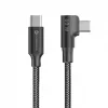 Forcell F-Energy CC-1Deg cabo USB-C para USB-C 100W PD QC4.0 5A 2m preto 90° angular