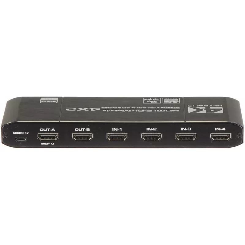 Comutador HDMI 4x2 matriz 4K@30Hz HDMI-SW-4/2-MATRIX