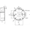 MITON MT-P1260 caixa de derivação de montagem à superfície 120x60x50mm IP65 cinzento claro