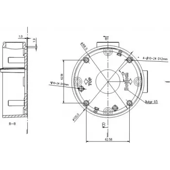 MITON MT-P1260 caixa de derivação de montagem à superfície 120x60x50mm IP65 cinzento claro