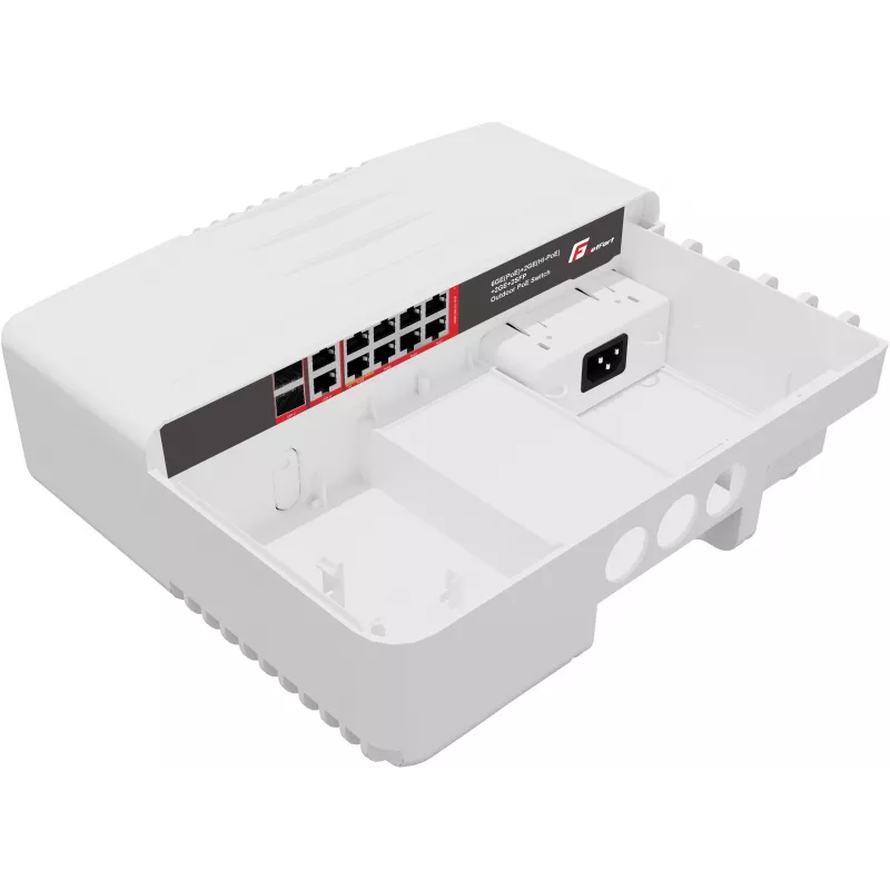 GETFORT GF-6222-GGUF-PO switch PoE+ para exterior 8 portas (6x PoE+ 10/100/1000Mbps + 2x 10/100/1000Mbps + 2x SFP) IP65, 120W