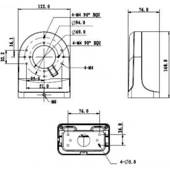 MITON MT-P204W caixa de derivação de montagem à superfície IP65 branco