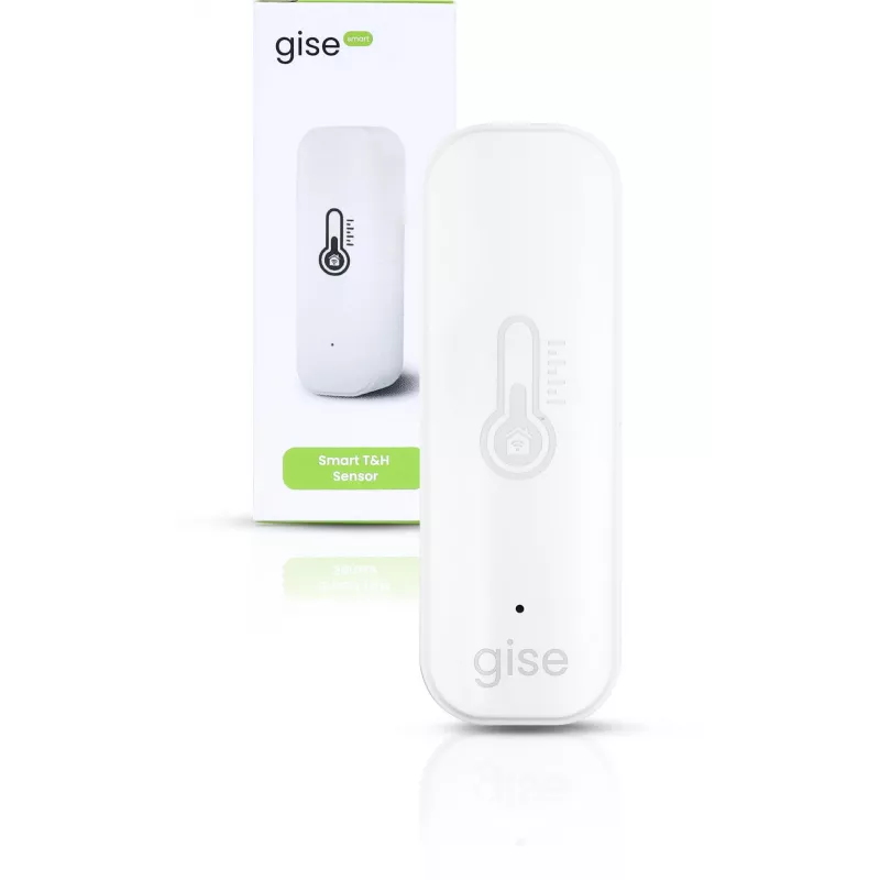 GISE Sensor inteligente de temperatura e humidade Wi-Fi branco | Tuya | GTHS-WF-01-W