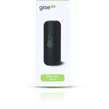 GISE Sensor inteligente de temperatura e humidade Wi-Fi preto | Tuya | GTHS-WF-01-B