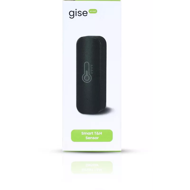 GISE Sensor inteligente de temperatura e humidade Wi-Fi preto | Tuya | GTHS-WF-01-B