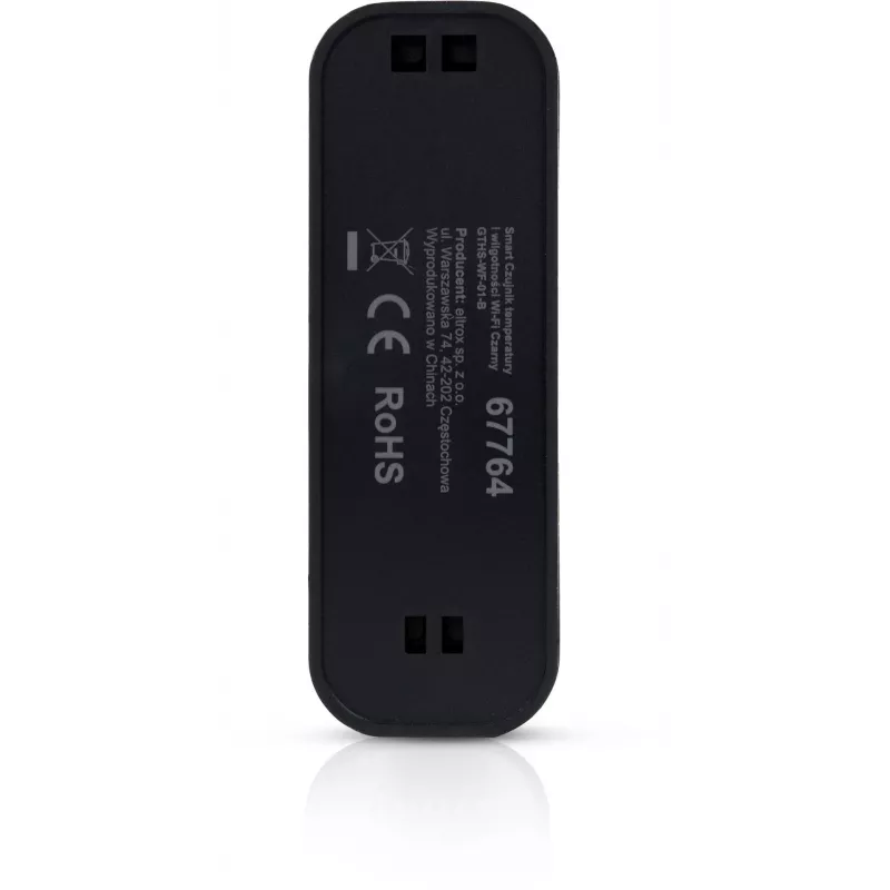GISE Sensor inteligente de temperatura e humidade Wi-Fi preto | Tuya | GTHS-WF-01-B
