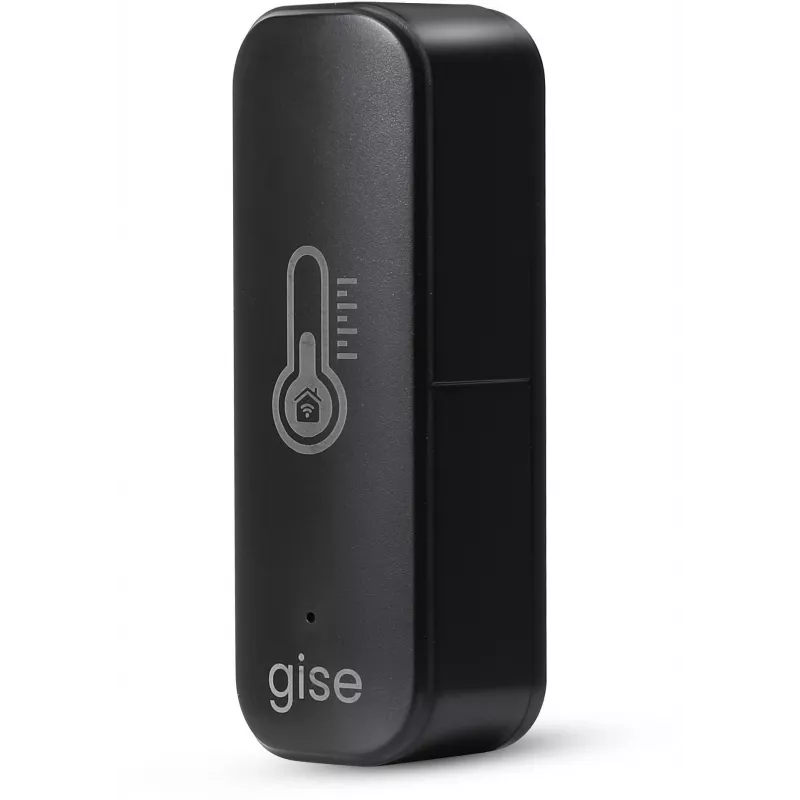 GISE Sensor inteligente de temperatura e humidade Wi-Fi preto | Tuya | GTHS-WF-01-B