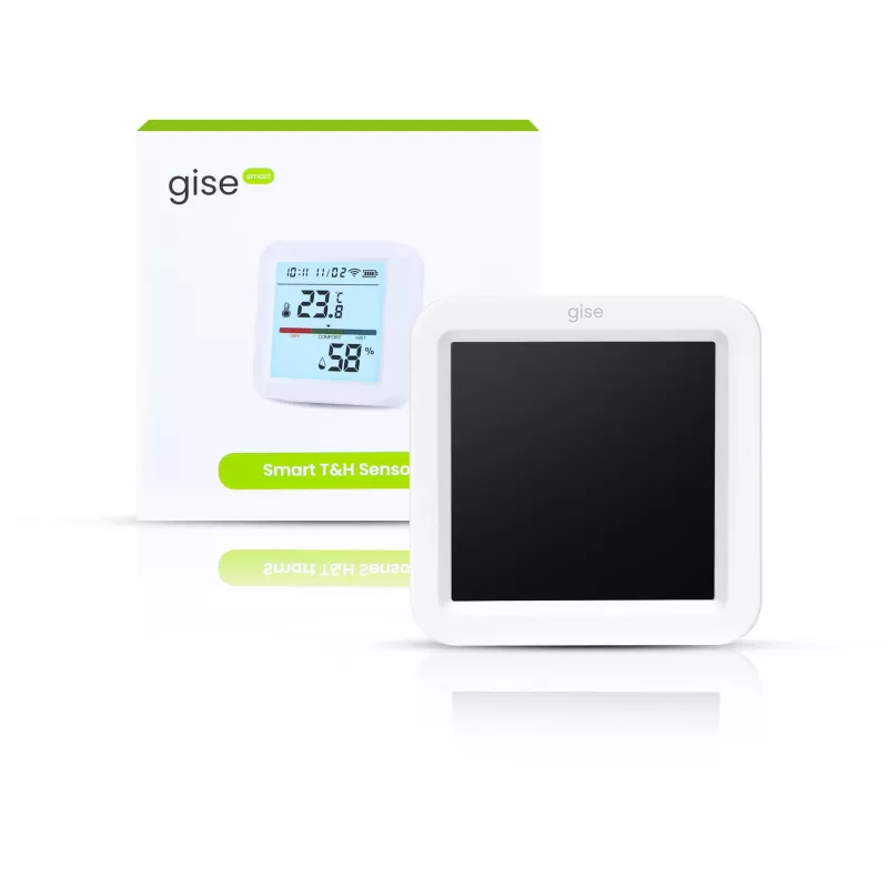 GISE Sensor inteligente de temperatura e humidade Wi-Fi Tuya GTHS-WF-02