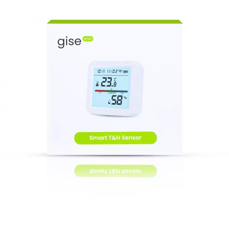 GISE Sensor inteligente de temperatura e humidade Wi-Fi Tuya GTHS-WF-02