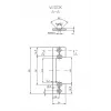 HARTTE OK-P1 Barra plana curta de montagem, S, 3 mm, STC, aberta
