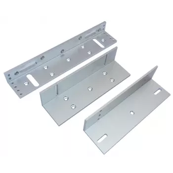 BIRA Suporte de montagem tipo ZL para fechadura eletromagnética HARTTE MG180 - prateado
