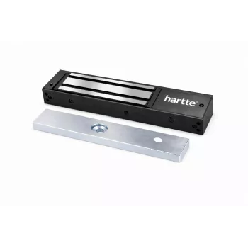BIRA HARTTE MG280SR-BK Fechadura eletromagnética 280kg preta com monitorização e sinalização