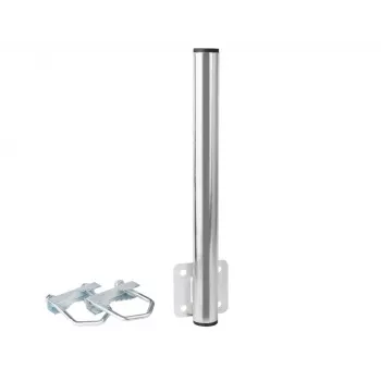 ROBSON C-400 Suporte de grade de varanda para antenas parabólicas e antenas, 400 mm de alcance, prateado