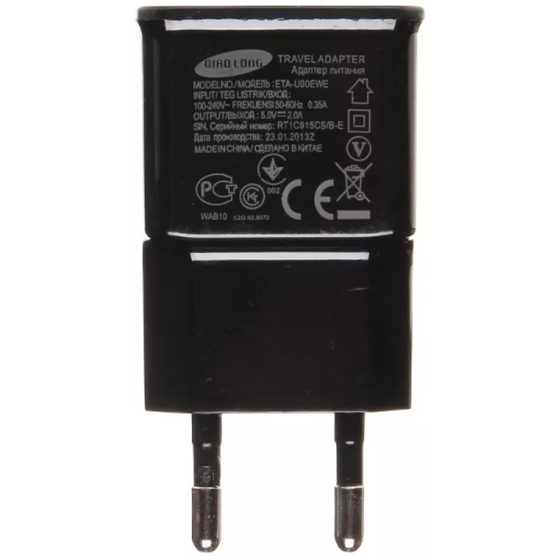 DELTA Carregador USB 5V 2A preto