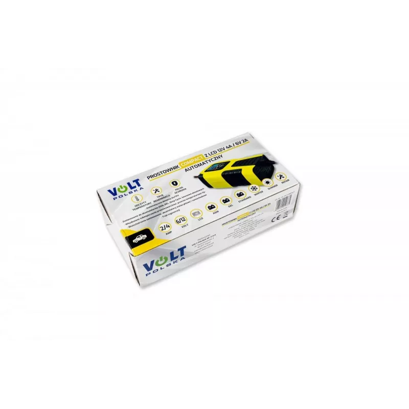 Volt Polska Carregador de bateria automático 12V 4A / 6V 2A LCD
