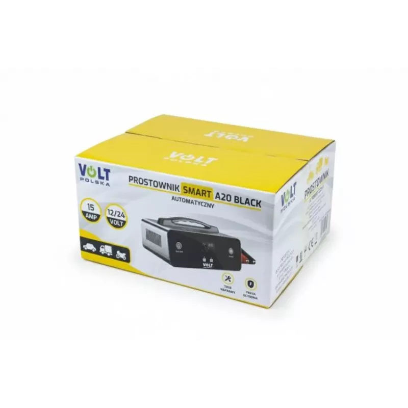 Carregador inteligente VOLT POLSKA 12V/24V 15A A20 preto