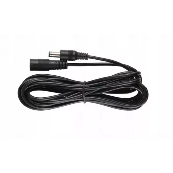 ESPE Cabo de extensão de alimentação DC 5,0m 2x0,5mm² Ficha DC para conector fêmea DC 2,1x5,5mm Preto