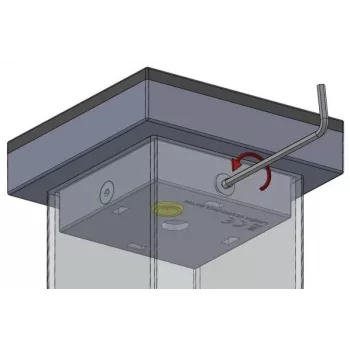 Lâmpada de aviso LED Proxima SŁUPKOWA Âmbar 12-230V AC/DC IP54