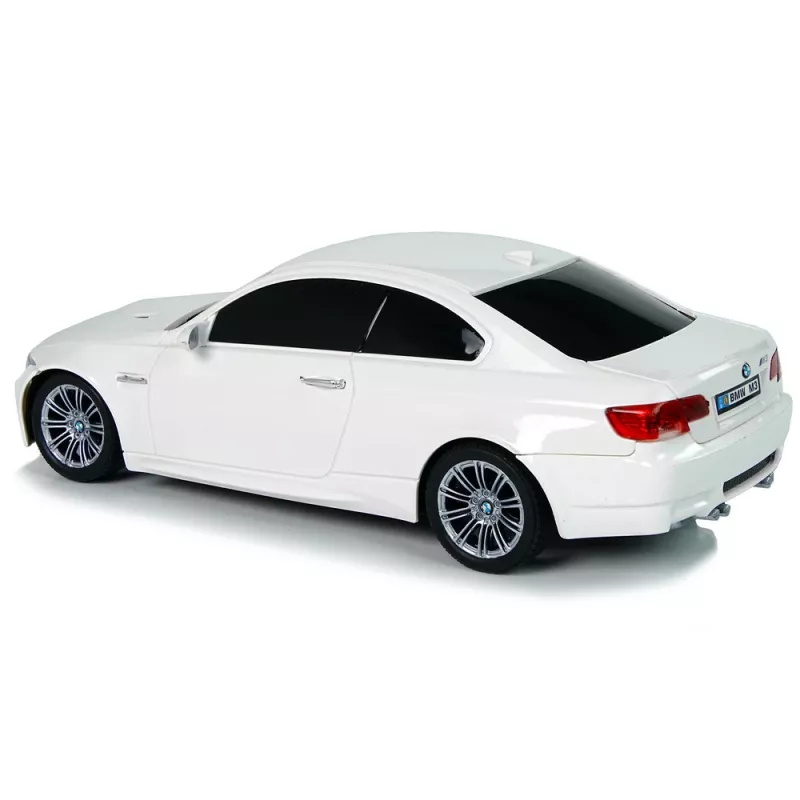 LEAN TOYS BMW M3 telecomandado Branco 2.4G Pilot com volante 1:18 Som Luzes