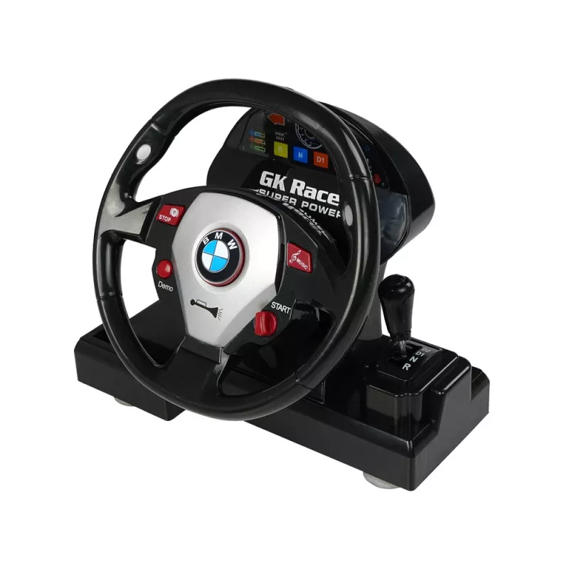 LEAN TOYS Comando BMW M3 Preto 2.4G Volante 1:18 Som Luzes