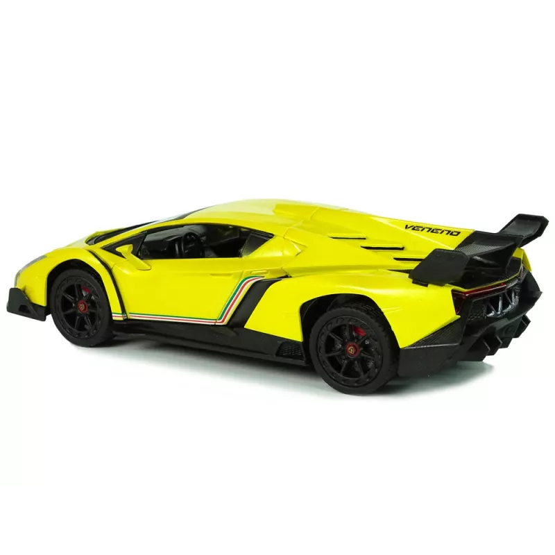 LEAN TOYS Lamborghini Veneno Comando Amarelo 2,4 GHz Volante Carro RC com Som e Luz