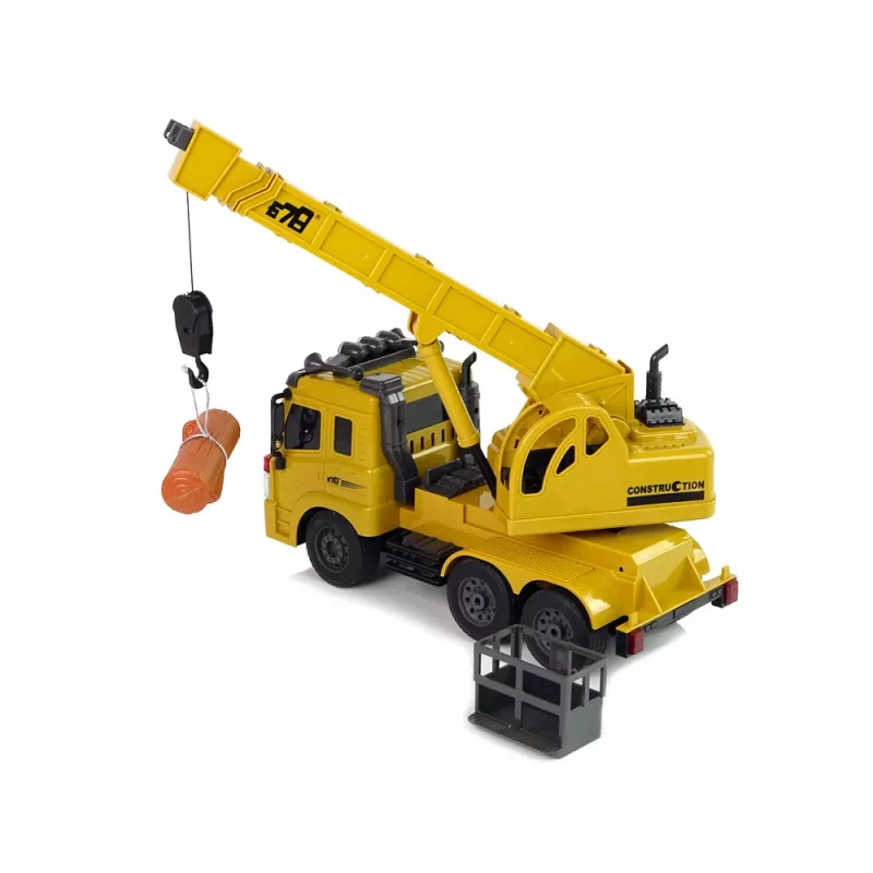 LEAN TOYS Camião Grua Telecomandado 1:20 Lift Crane Pilot 2.4G Som Luzes