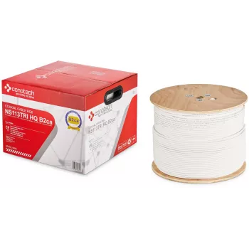 CONOTECH NS-113TRI HQ RG-6 Cabo Coaxial LSOH B2ca 500m Branco
